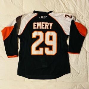 Reebok Center Ice NHL Philadelphia Flyers Ray Emery Hockey Jersey Size 52 Large